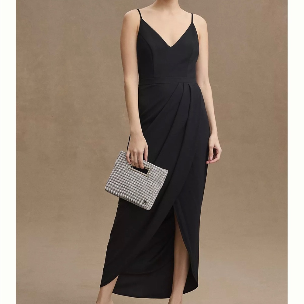 Worn once! Black BHLDN ankle dress with spaghetti straps.